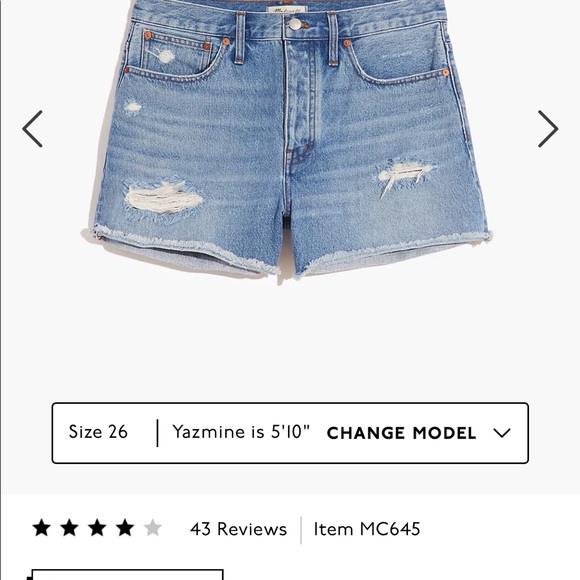 NWT Madewell Curvy Relax Denim Shorts - Picture 2 of 5
